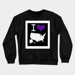 I 💜 The USA Crewneck Sweatshirt